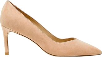Stuart Weitzman Beige Su&egrave;de Pumps voor vrouwen - Dames - Pumps - Beige - 35 EU - Su&egrave;de - Schoenen