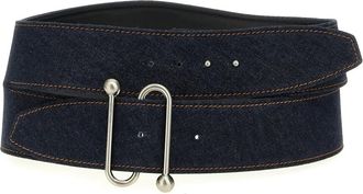 Sportmax Authentic Arabba 1234 Maxi Riem - Dames - Riemen - Blauw - XS - Denim - Accessoires