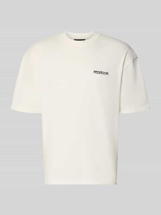 Pegador Oversized T-Shirt mit Label-Stitching Modell Stege in Offwhite, Gr&ouml;&szlig;e XXL