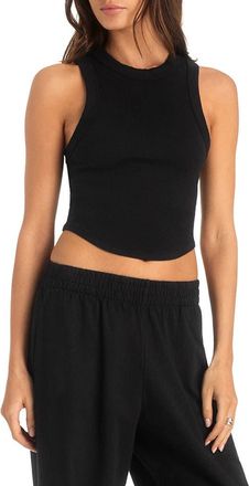 Vitamin A Daybreak Essential Crop Tank in Black at Nordstrom, Size X-Small