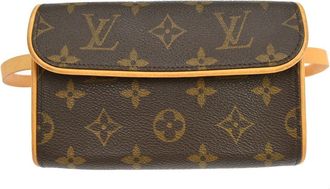 Louis Vuitton Florentine Waist Monogram Canvas Brown Canvas Handbag (Pre-Owned)