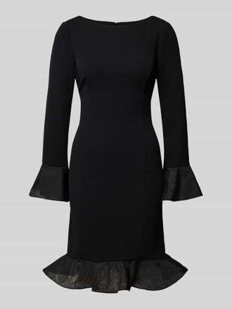 Adrianna Papell Knielanges Cocktailkleid mit U-Boot-Ausschnitt in Black, Gr&ouml;&szlig;e 44