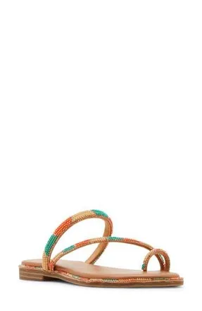 Madden Girl Spotlight Toe Loop Sandal in Turquiose Multi at Nordstrom Rack, Size 6.5