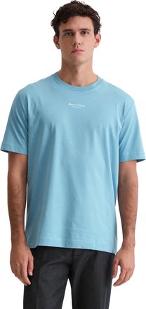 Marc O'Polo T-Shirt MARC OPOLO, Herren, Gr. XXL, blau dawn, Single Jersey, Obermaterial: 100% Baumwolle, Rundhals, Shirts T-Shirt, ein kleines, dezentes Logo in K