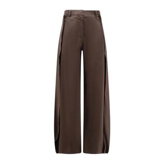 Loewe Wide Trousers - female - Loewe - Wide Trousers - Brown - 2XS - Trousers