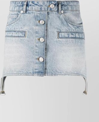 Courrèges asymmetric denim mini skirt