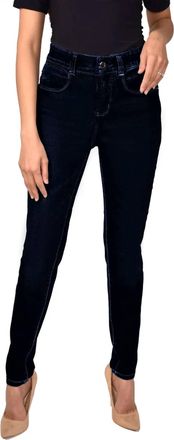 Frank Lyman Design Slim Ankle Length Jeans In Dark Wash