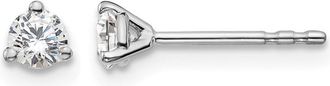 Diamond2Deal 14k Gold 1/4 ct Round Lab Grown Diamond Stud Earrings VS Clarity, D-E Color