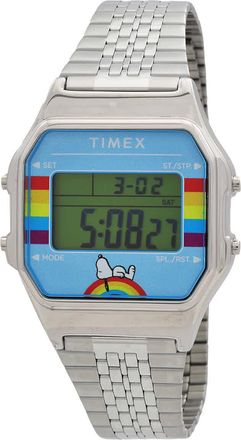 Timex T80 X Peanuts Alarm Quartz Digital Unisex Watch TW2V61300