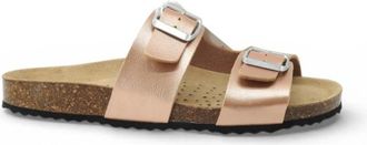 Geox Slider - Dames - Sandalen - Roze - 36 EU - Leer - Schoenen
