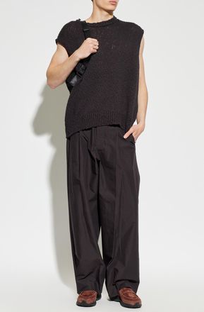 Homme Pliss&eacute; Issey Miyake Loose-fit Trousers, Mens, Brown