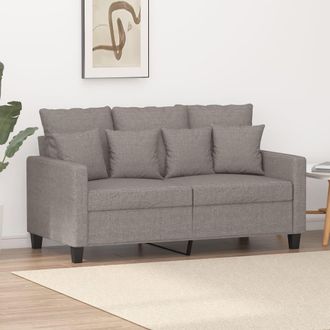 vidaXL Sof&aacute; De 2 Plazas De Tela Gris Taup&eacute; 120 Cm Vidaxl
