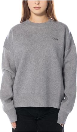 Olaf Hussein Round-neck Truien - Dames - Ronde hals truien - Grijs - L - Truien & Vesten