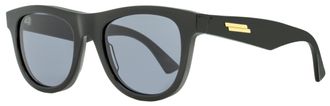 Bottega Veneta BV1001S Oval Acetate Sunglasses - Black