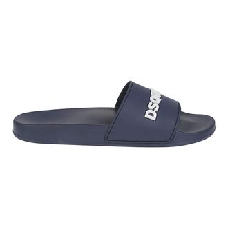 Dsquared2 Sliders, male, Blue, Size: 10 US Logo Slides