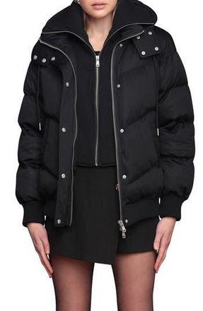 Avec Les Filles Hooded Puffer Jacket in Black at Nordstrom Rack, Size Large