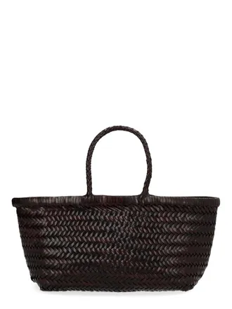 Dragon Diffusion Triple Jump Woven Leather Basket Bag