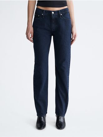 Calvin Klein Jeans Calvin Klein Womens Straight Fit Jeans - Blue - 24