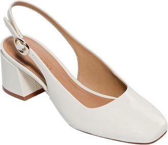 Bernardo Womens Bernardo Alexia Slingback Pump Eggshell ALEXIA-EGGSHELL
