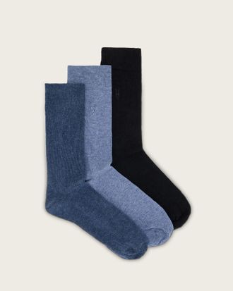 AllSaints Cotton Adan Multi Pack Socks, Size: S/M