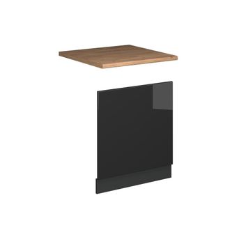 Vicco Panel Frontal Fame-line, Antracita Alto Brillo, 60 Cm, Et Roble, Vicco