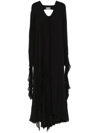 Dorothee Schumacher Sheertwist maxi dress - women - Silk - 2 - Black