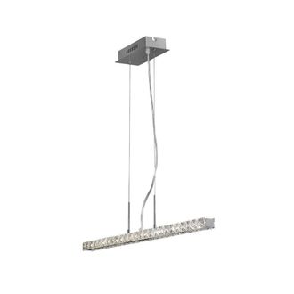 Netlighting Galaxy Ceiling Pendant Linear 12W LED 4000K Polished Chrome Crystal in Grey