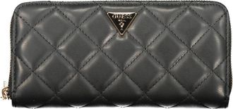 Guess Juliet SLG Ritssluiting Portemonnee - Dames - Portefeuilles - Zwart - ONE Size - Polyester - Accessoires