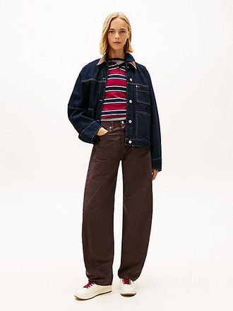 Tommy Hilfiger Mid Rise Wide Barrel Leg Trousers