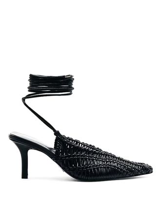Patrizia Pepe Handcrafted Minimal Shape Braided Slingbacks