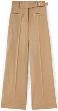 Motivi Broeken, Dames, Beige, XL, Katoen, Wide Broeken