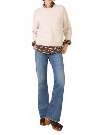 Sanctuary One Pocket Crew Sweater In Heather Pearl