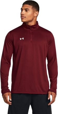 Under Armour Mens Adult Team Tech 1/4 Zip Loose Royal Blue Long Sleeve Shirt, Cardinal / White, Large
