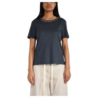 Max Mara T-Shirts, female, Blue, Size: XS T-Shirts