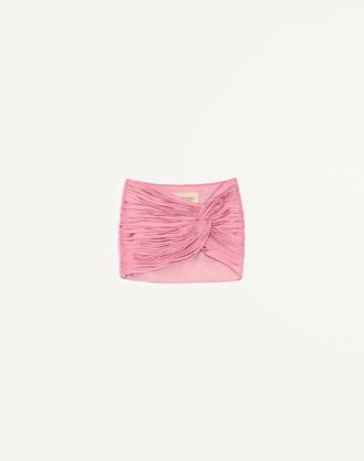 Valentino Satin Cady Mini Skirt Wo