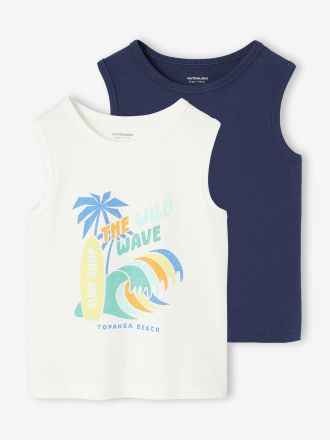 Vertbaudet Tr&auml;gershirts 2er-Pack Jungen set wei&szlig;
