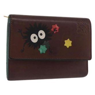 Loewe Pre-owned Wallets, female, Brown, Size: ONE SIZE Pre-owned Trifold Wallet