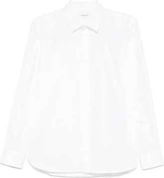 Saint Laurent Camicia Slim Fit In Popeline Di Cotone-Uomo