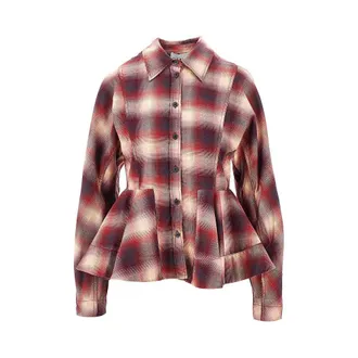 Ganni Cotton flannel shirt Woman 36