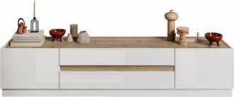 Calicosy Calicosy - Mueble Tv Fantasy Blanco Lacado/roble Cadiz 205 Cm
