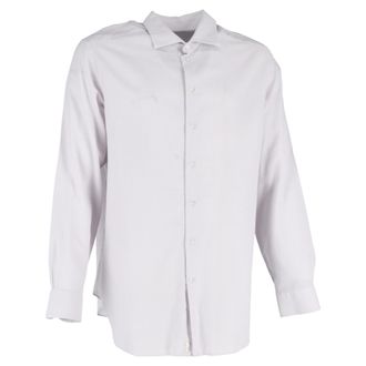 Armani Giorgio Armani overhemd met lange mouwen en patroon in wit katoen