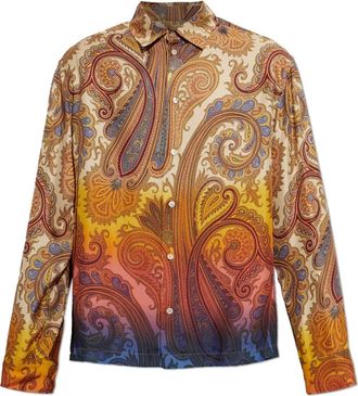 Etro Zijden blouse met lange mouwen - Heren - Casual Overhemden - Veelkleurig - XL - Overhemden