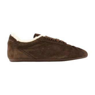 Dolce & Gabbana Ballet Sneakers - Dames - Schoenen - Bruin - Maat: 38 EU Leer