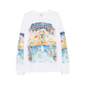 Casablanca Trui met ronde hals - Heren - Longsleeves - Wit - L - Tops