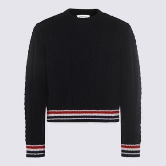 Thom Browne Dark Navy Wool Knitwear