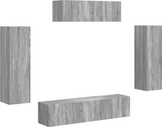 vidaXL Mueble De Tv 5 Uds. Gris Sonoma Vidaxl