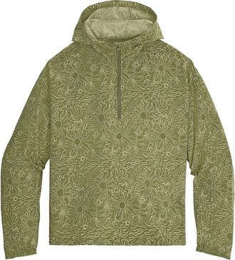 Royal Robbins Salathe Sun Print Recycled Polyester Hoodie in Olive Solar at Nordstrom, Size Xx-Large