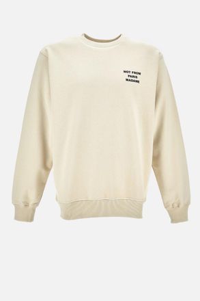 Dr&ocirc;le de Monsieur Beige Slogan Sweatshirt