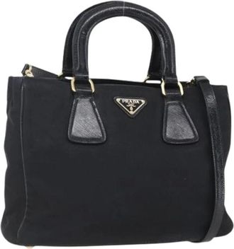 Prada Pre-owned Handbags, female, Black, Size: ONE SIZE Pre-owned Nylon Handbag