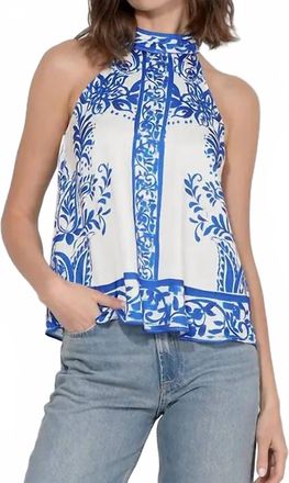 Adelyn Rae Logan Halter Top In Electric Blue